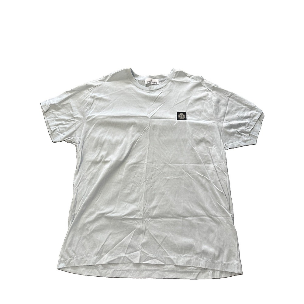 Stone Island T-Shirt Mens Size 3XL Ice Blue Square Logo